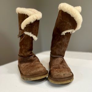 UGG Australia Brown Suede Mid Calf Boots US Size 5